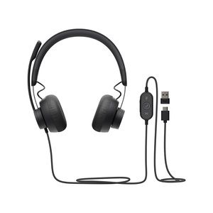 Logitech Zone Wired‎ Headset, with advanced noise-canceling mic technology